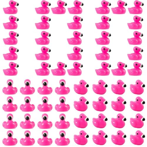 100stk Mini-Flamingos, Rosarot Mini-Harztiere Flamingo Deko Winzig Flamingo Kleine Geschenke Flamingo Spielzeug für Bastelarbeiten Puppenhaus Kuchen Zuhause Garten von lasuroa