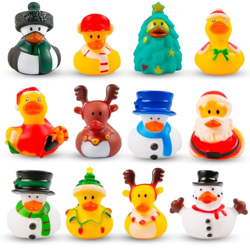 12 Stück Weihnachts Gummienten, Sortiert Niedliche Gummienten Badespielzeug Feiertagsgummienten Weihnachtsentendekorationen für Feiern Partyzubehör 12 Stück Weihnachts Gummienten, Sortiert Niedliche Gummienten Badespielzeug Feiertagsgummienten Weihnachtsentendekorationen für Feiern Partyzubehör von lasuroa