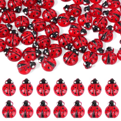 120 Stück Mini Marienkäfer, Süße Winzige Marienkäfer in 2 Stilen Miniatur-Tierfiguren Mikrolandschafts-Puppenhausdekor für Geburtstags- Weihnachts- und Partygeschenke 120 Stück Mini Marienkäfer, Süße Winzige Marienkäfer in 2 Stilen Miniatur-Tierfiguren Mikrolandschafts-Puppenhausdekor für Geburtstags- Weihnachts- und Partygeschenke von lasuroa