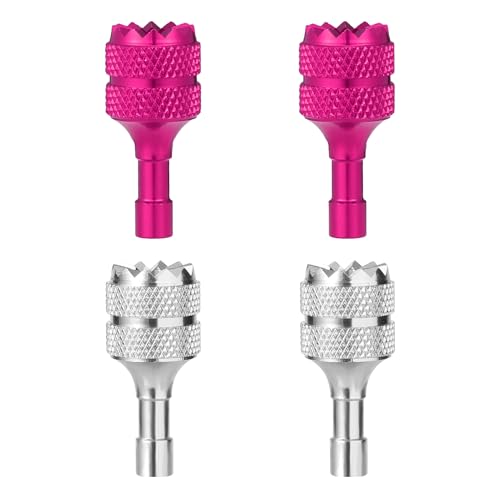 4 Stück Drohnen Controller Sticks, Aluminium Drohnen Fernbedienungs Joysticks Abnehmbar Daumenwippe Ersatz Kompatibel mit DJI Mini 3 Pro DJI RC Smart Controller Zubehör (Silber, Rosenrot) von lasuroa