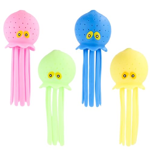 4 Stück Oktopus Wasserbälle, Mehrfarbige Oktopus-Schwimmspielzeuge für den Pool Weiche Sensorische Oktopus-Spritzspielzeuge für das Bad, den Pool, als Taschenfüller, Partygeschenke, Sommer 4 Stück Oktopus Wasserbälle, Mehrfarbige Oktopus-Schwimmspielzeuge für den Pool Weiche Sensorische Oktopus-Spritzspielzeuge für das Bad, den Pool, als Taschenfüller, Partygeschenke, Sommer von lasuroa