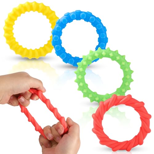 lasuroa 4 Teiliges Armband Spielzeug, Beruhigendes Sensorisches Spielzeug Sensorische Ringe für Kinder Texturiertes Sensorisches Spielzeug für Kleinkinder Beruhigungsspielzeug lasuroa 4 Teiliges Armband Spielzeug, Beruhigendes Sensorisches Spielzeug Sensorische Ringe für Kinder Texturiertes Sensorisches Spielzeug für Kleinkinder Beruhigungsspielzeug von lasuroa