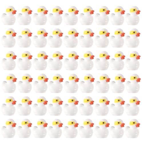 50stk Halloween Mumifizierte Enten, Halloween Mini Enten Neuartige Winzige Kleine Miniatur Enten aus Kunstharz für Halloween-Partygeschenke Garten-Mikrolandschaften Schulbasteldekoration von lasuroa