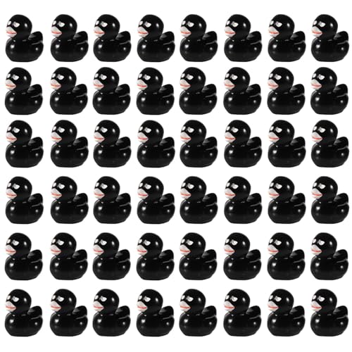 50stk Halloween Skelett Enten, Halloween Mini Enten Lustige Miniatur Harz Skelett Enten für Halloween Partygeschenke Garten Mikrolandschaft Schulbasteldekoration von lasuroa