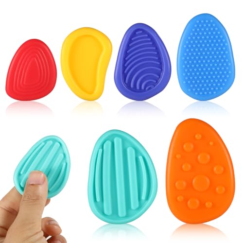 6 Stück Handschmeichler, Weiche Handschmeichler Beruhigungsspielzeug für Kinder Strukturierte Farbige Handschmeichler aus Silikon für Kinder und Schüler Stressabbau Spielzeug 6 Stück Handschmeichler, Weiche Handschmeichler Beruhigungsspielzeug für Kinder Strukturierte Farbige Handschmeichler aus Silikon für Kinder und Schüler Stressabbau Spielzeug von lasuroa