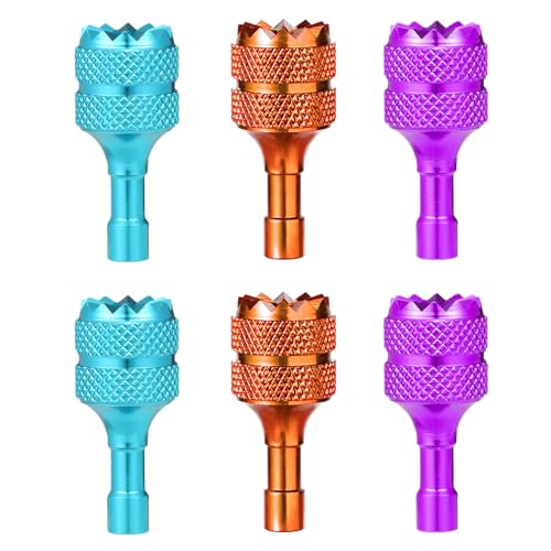 lasuroa 6stk Steuerknüppel, Mini Drohnen Controller Sticks Drohne Joystick Kompatibel Fernbedienung Steuerknüppel mit DJI Mini 3 Pro DJI RC Smart Controller-Zubehör(Hellblau Lila Orange) von lasuroa