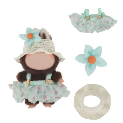 Puppenkleidungsset, Kawaii-Outfits für 17cm Große Plüschpuppen Süß Sommerkleid Kleidung mit Hut Modeaccessoires zum Anziehen Ausstellen und Sammeln Puppenkleidungsset, Kawaii-Outfits für 17cm Große Plüschpuppen Süß Sommerkleid Kleidung mit Hut Modeaccessoires zum Anziehen Ausstellen und Sammeln von lasuroa