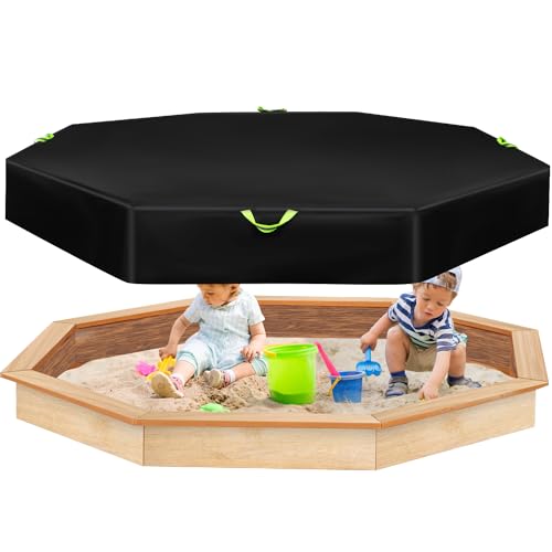 Sandkasten Abdeckung Achteckige, 214x198x23cm Wasserdicht Schützende Sandkastenabdeckung mit Kordelzugverschluss und Reflektierenden Griffen Schwarzes 420D Oxford-Gewebe Sandkasten-Pooldeckel Sandkasten Abdeckung Achteckige, 214x198x23cm Wasserdicht Schützende Sandkastenabdeckung mit Kordelzugverschluss und Reflektierenden Griffen Schwarzes 420D Oxford-Gewebe Sandkasten-Pooldeckel von lasuroa