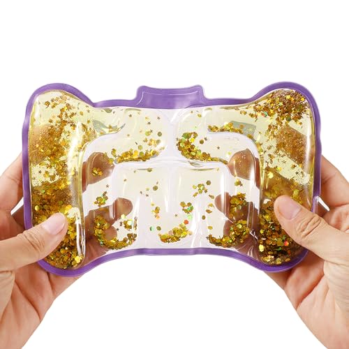 Sensorische Spielzeug, mit Farbiger Flüssigkeit Gefülltes Zappelspielzeug Entspannungsspielzeug Taktiles Spielzeug Quetschspielzeug für Autistische Kinder (Orange) von lasuroa