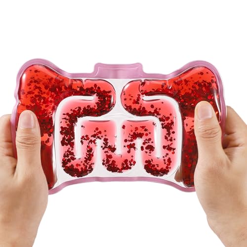 Sensorspielzeug, mit Farbiger Flüssigkeit Gefülltes Zappelspielzeug Entspannungsspielzeug Taktiles Spielzeug Quetschspielzeug für Autistische Kinder (Rot) von lasuroa
