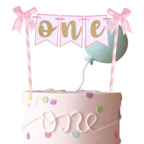 lasuroa 1. Tortenaufsatz mit Rosa Schleife, Elegante Bowknot Coquette Geburtstagsparty-Dekoration zum 1. Geburtstag Cake Smash Topper für Babyparty und Brautdekorationen lasuroa 1. Tortenaufsatz mit Rosa Schleife, Elegante Bowknot Coquette Geburtstagsparty-Dekoration zum 1. Geburtstag Cake Smash Topper für Babyparty und Brautdekorationen von lasuroa
