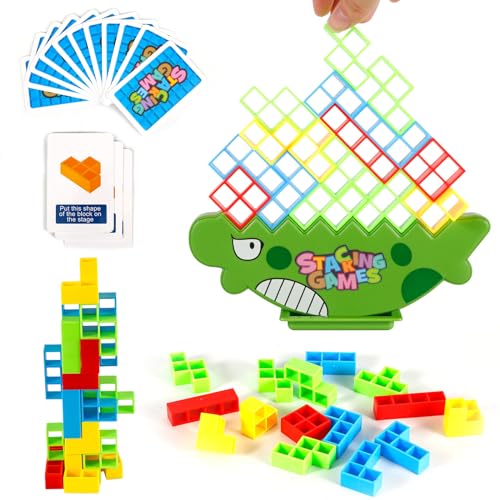 lasuroa 48 Stück Balance Stapelspielzeug, Stapelblöcke aus Kunststoff Balancierspiel Balance Brettspiel Balance Turm Spiel für Familienpartyspiele für Kinder und Erwachsene lasuroa 48 Stück Balance Stapelspielzeug, Stapelblöcke aus Kunststoff Balancierspiel Balance Brettspiel Balance Turm Spiel für Familienpartyspiele für Kinder und Erwachsene von lasuroa