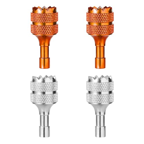 lasuroa 4PCS Steuerknüppel für DJI Mini 3 Pro DJI RC Intelligenter Controller, Drohnen Controller Sticks Abnehmbar Fernbedienung Steuerknüppel Drohnen Controller Aufkleber (Orange Silber) von lasuroa