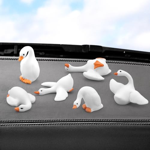 lasuroa 6 Stück Mini Gans Auto Armaturenbrett Zubehör, Miniatur Lustige Niedlich Gans Kleines Süßes Innendekor Winzige Figur für Auto Zuhause Schreibtisch Geschenke lasuroa 6 Stück Mini Gans Auto Armaturenbrett Zubehör, Miniatur Lustige Niedlich Gans Kleines Süßes Innendekor Winzige Figur für Auto Zuhause Schreibtisch Geschenke von lasuroa