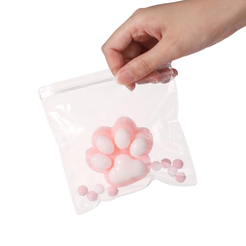 Katze Pfote Squeeze Spielzeug, Nette Anti Stress Spielzeug, Squishy Spielzeug für Kinder, Kinder, Erwachsene, Jugendliche (Weiß und Rosa) von lasuroa