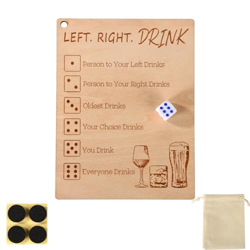 lasuroa Trinkspiele für Erwachsene, Trinkbar Würfelspiel mit Holzbrett Party Trinkspiele Erwachsene Würfel Trinkspiel Lustiges Soziales und Interaktives Brettspiel für Erwachsene lasuroa Trinkspiele für Erwachsene, Trinkbar Würfelspiel mit Holzbrett Party Trinkspiele Erwachsene Würfel Trinkspiel Lustiges Soziales und Interaktives Brettspiel für Erwachsene von lasuroa