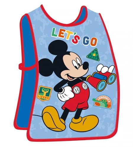 Disney Mickey Maus Malschürze Kinder Malmantel Malkittel Schule Basteln Kunstunterricht 46cm von lau-fashion