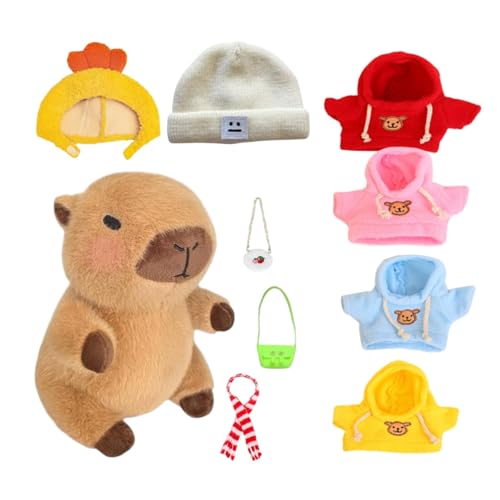 Süßes Capybara Plüschtier Mit Kleidung, Verkleiden Sie Capybara Plüschtiere, Capybara Anziehplüsch,Weiches Capybara Plüschtier,Zum Anziehen Capybara Plüschtier, Mit 10 Kleidungsstücken Und Accessoires Süßes Capybara Plüschtier Mit Kleidung, Verkleiden Sie Capybara Plüschtiere, Capybara Anziehplüsch,Weiches Capybara Plüschtier,Zum Anziehen Capybara Plüschtier, Mit 10 Kleidungsstücken Und Accessoires von laxreheye