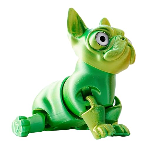 laxreheye 3D Gedruckte Spielzeuge,Artikulierter Bulldogge Zappelspielzeug - Kleine Tier Fingerabdrück Figuren Für Erwachsene Vitrine Bücherregal Ostern Geburtstag Weihnachten Partyzimmer von laxreheye