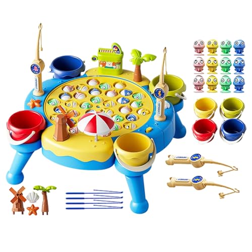 laxreheye Angelspiel Für Kinder | Magnetisches Angelspiel Brettspiel,Elektrisches Spielbrett Ab 3 Jahre Für Mädchen Geburtstag Weihnachtsfest Aktivitäten von laxreheye