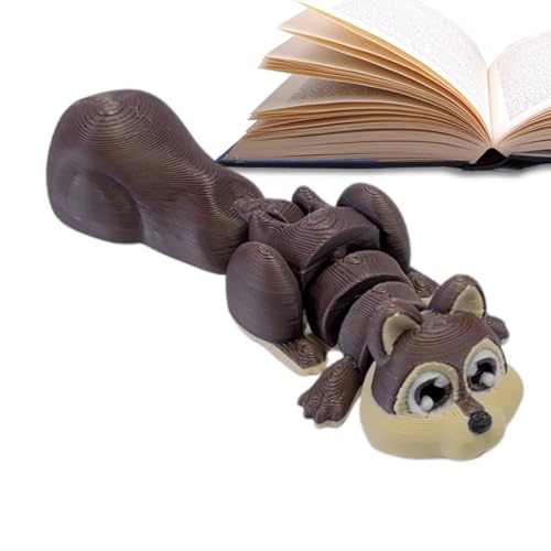laxreheye Eichhörnchen, bedruckt, mit Gelenken, Spielzeug für Tierhäuser, Dekoration, Eichhörnchenskulptur, für die Fantasie von Erwachsenen-Sammlern laxreheye Eichhörnchen, bedruckt, mit Gelenken, Spielzeug für Tierhäuser, Dekoration, Eichhörnchenskulptur, für die Fantasie von Erwachsenen-Sammlern von laxreheye