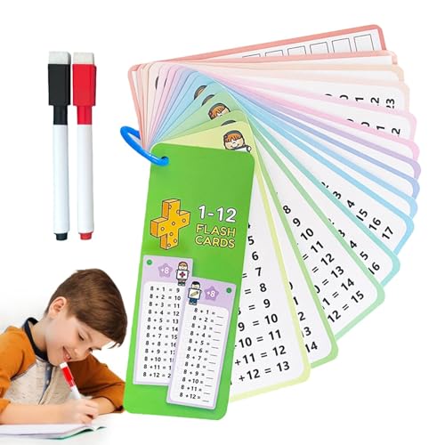 laxreheye Mathematische Flash-Karten, Multiplikationsspielkarten – Division Trainingskarten 15 x – Lernkarten mathematischer Gleichungen mit trocken abwischbaren Stiften für die laxreheye Mathematische Flash-Karten, Multiplikationsspielkarten – Division Trainingskarten 15 x – Lernkarten mathematischer Gleichungen mit trocken abwischbaren Stiften für die von laxreheye