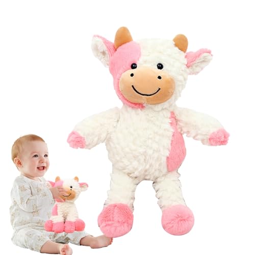 laxreheye Plüsch niedliche Kuhpuppe, Plüschkuhspielzeug - Realistische weiche Spielzeugkuh | Plüsch kuschelige süße sichere Puppe für Ostern Valentinstag Farm Mädchen Kinder Kinder von laxreheye