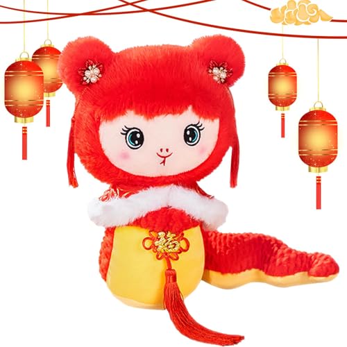 laxreheye Plüschtier zum chinesischen Neujahr, Jahr 2025 der Schlange aus Plüsch, Schlange Plüschtier zum Frühlingsfest 2025, entzückende Schlangenmaskottchen für Feiern laxreheye Plüschtier zum chinesischen Neujahr, Jahr 2025 der Schlange aus Plüsch, Schlange Plüschtier zum Frühlingsfest 2025, entzückende Schlangenmaskottchen für Feiern von laxreheye