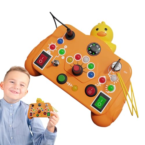 layue Kleinkind-Sensorbrett, Montessori-Fleißspielzeug - Elektrisches Beschäftigungsspielzeug mit LED-Licht,Spielzeug für die frühe Entwicklung von Vorschulkindern für Wohnzimmer, Spielplatz, von layue