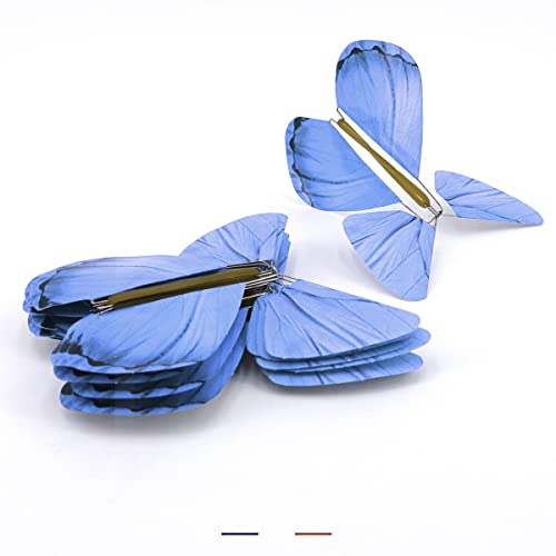 10 magische Schmetterlinge, fliegend, blau, zum Einstecken in eine Karte, für Feiern, Geburtstag, Hochzeit, Babyparty, Gender Reveal Party von le papillon magique