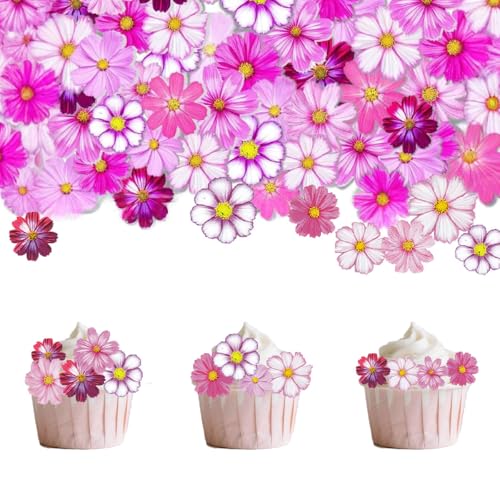 Tortendeko Blumen, 65 Stück Cupcake Deko, für Baby-Dusche, Braut-Dusche, Geburtstag, Party & Kuchen Dekorationen von leersao