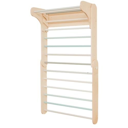 leg&go Kletterdreieck - Schwedische Leiter 2 in 1 Kletteraktivitätsset für Kleinkinder (Pastell) von leg&go
