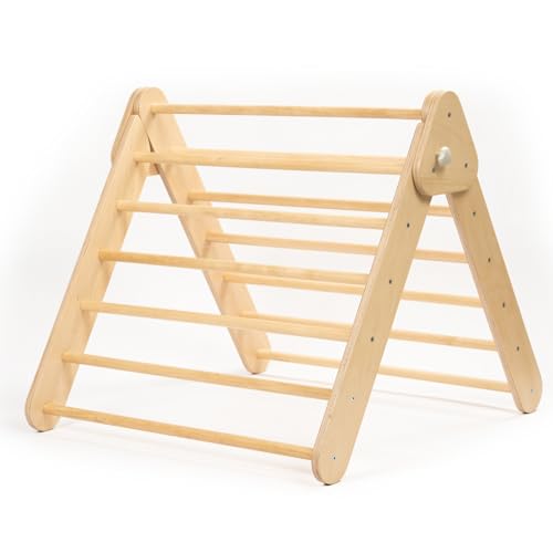 leg&go Kletterdreieck mit Rampe Dreieck Triangle Climbing Set with Ramp (Naturholz) von leg&go