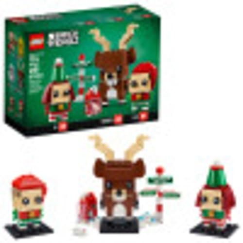 LEGO BrickHeadz Christmas Reindeer, Elf, and Elfie 40353 Holiday Building Kit (281 Pieces) von lego