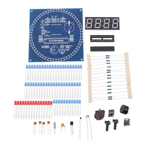 lehua Rotierende Elektronische Uhr für Selbermachen, Elektronische Schaltung, Grundlegendes Experimentierset, LED-Anzeige, DIY-Teile von lehua