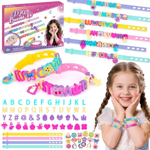 Geschenk Mädchen 5 6 7 8 9 Jahre: Freundschaftsarmbänder Selber Machen, Bastelset Kinder ab 6 Jahre Gummi Armbänder Selber Machen Kinder Spielzeug ab 5 Jahre Basteln Mädchen Geschenke 5 6 7 8 9 Jahre von lelechong