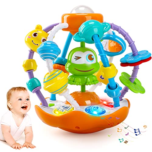 lenbest Rassel Baby - Baby Spielzeug 6 Monate - Motorikspielzeug Montessori Spielzeug ab 1 Jahr - Greifling Baby Sensorik Krabbel Spielzeug ab 2 Jahre - Babyspielzeug 3 Monate von lenbest