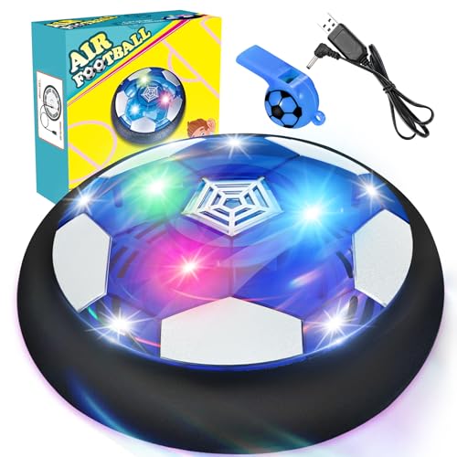 lenbest Air Power Fußball - Fussball Geschenke Jungen - Kinderspielzeug Kinder Spielzeug ab 3 4 5 6 7 8 9 10 Jahre Jungen - LED Wiederaufladbar Indoor Fußball - Fussball Spiele Hover Ball von lenbest