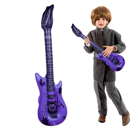 lencyotool Gitarrenballon, aufblasbare Gitarre für Kinder | PVC-Blow-Up-Gitarreninstrumente | Aufblasendes Gitarrenspielzeug für Kinder, lustige Musikinstrumente, aufblasbare Requisiten für die von lencyotool