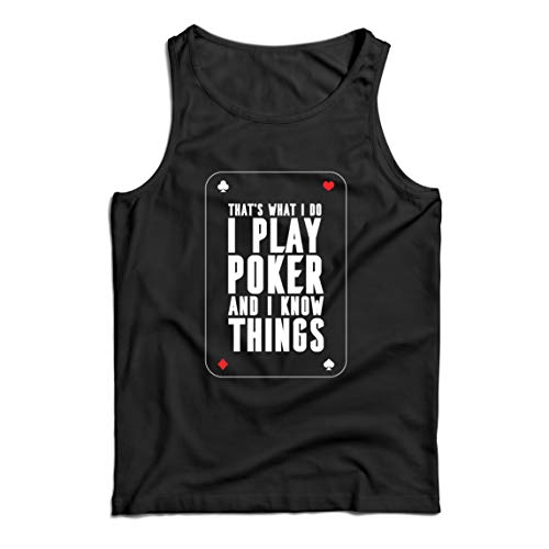 lepni.me Weste Ich Spiele Poker und ich weiß Dinge Kartenspieler-Geschenk (XL Schwarz Mehrfarben) von lepni.me