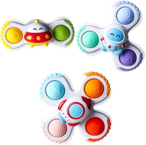 Lerrbo 3 Stück Pop Saugnapf-Spiraltops-Spielzeug für Jungen und Mädchen im Alter von 1 Jahr | Neuartige Spinnertops für Kleinkinder im Alter von 1–2 Jahren|Sensorisches Baby-Badezeug für Kleinkinder Lerrbo 3 Stück Pop Saugnapf-Spiraltops-Spielzeug für Jungen und Mädchen im Alter von 1 Jahr | Neuartige Spinnertops für Kleinkinder im Alter von 1–2 Jahren|Sensorisches Baby-Badezeug für Kleinkinder von lerrbo
