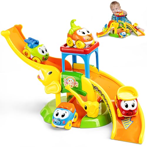 Wdebay Kleinkindspielzeug für 0 1 2 3 Jahre alte Jungen und Mädchen Geburtstagsgeschenke, Elefantenrutsche mit 4 Cartoon Autos Lernen Babyspielzeug 12-18 Monate, Lernspielzeug für 1+ Jahr alt Wdebay Kleinkindspielzeug für 0 1 2 3 Jahre alte Jungen und Mädchen Geburtstagsgeschenke, Elefantenrutsche mit 4 Cartoon Autos Lernen Babyspielzeug 12-18 Monate, Lernspielzeug für 1+ Jahr alt von lerrbo