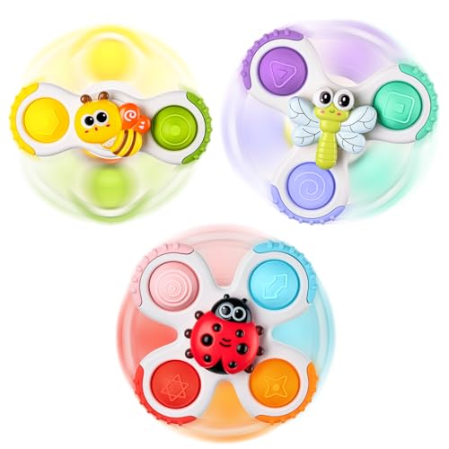 lerrbo 3 Stück Saugnapf-Spinner-Popp-Spielzeug für Jungen und Mädchen im Alter von 1 Jahr, Sensibles Baby-Badezeug für Kleinkinder im Alter von 12–18 Monate alte Kinder lerrbo 3 Stück Saugnapf-Spinner-Popp-Spielzeug für Jungen und Mädchen im Alter von 1 Jahr, Sensibles Baby-Badezeug für Kleinkinder im Alter von 12–18 Monate alte Kinder von lerrbo