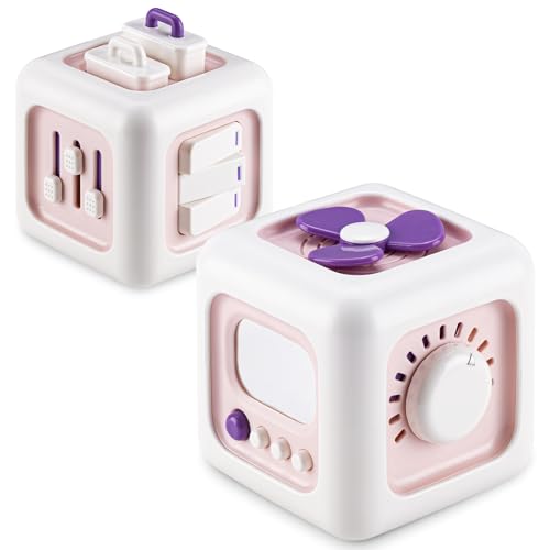 lerrbo Activity Cube Baby Toys for 1 Year Old Girl Gifts, Montessori Toys for Baby Girl, Travel Sensory Cube for Toddlers 1-3, Learning Fine Motor Skills,1st Birthday Gifts for 12 Months+ von lerrbo
