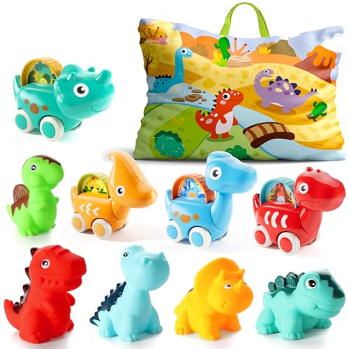 lerrbo Kinderspielauto-Set mit 9 niedlichen Dinosaurierfiguren lerrbo Kinderspielauto-Set mit 9 niedlichen Dinosaurierfiguren von lerrbo