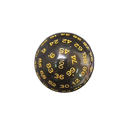 lerwliop 100 seitige polyedrische Würfel Big Ball Tabletop Lehrbrettspiel Requisiten Verschleißfeste Gute Balance Tischbrettrolle , Gelb , Gelbe Farbe von lerwliop