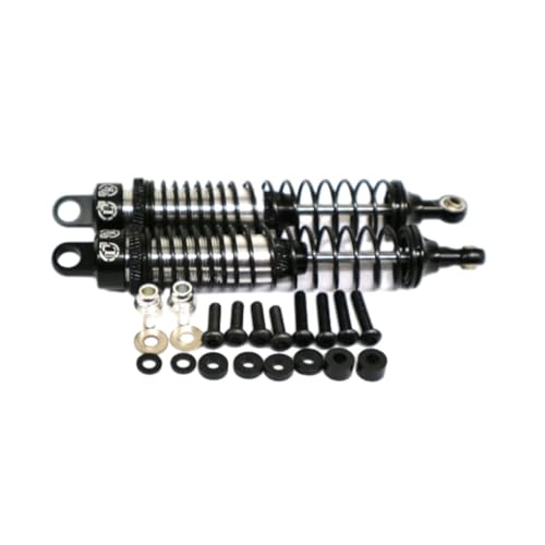 lerwliop 2 stücke 100 MM Metall Vorne Hinten Stoßdämpfer Für AXIAL SCX10 1/10 AX90027 Demontieren Stoßdämpfer, Schwarz von lerwliop