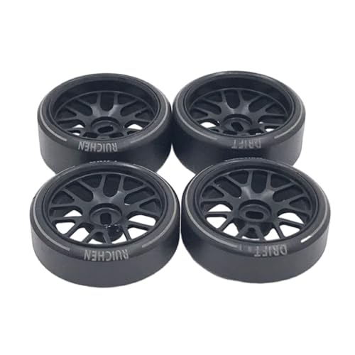 lerwliop 4 Teile/Satz 27mm Drift Reifen Reifen Metall Felge Für 1/28 Wltoys K969 K989 P929 Drift Reifen Für WLtoys moskito Auto KYOSHO, Schwarz von lerwliop