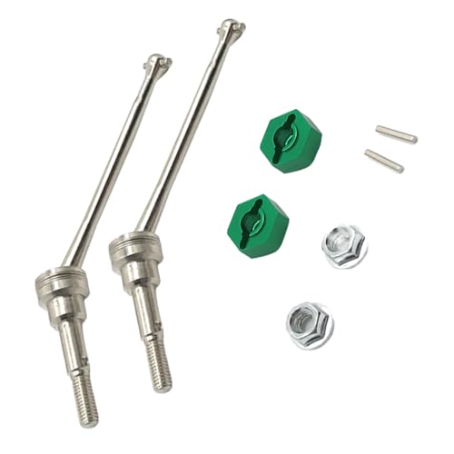 lerwliop Front Drive Shaft Coupler Kit 1:12 Remote Control Car Upgrade Parts Repair Modification Replacement for Wltoys 12423 12427 12428, Grün von lerwliop