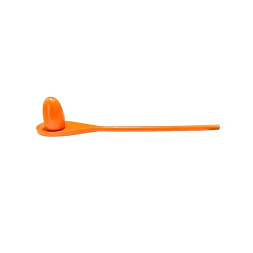 lerwliop Team Building Spiel Requisiten Für Kindergarten Outdoor Spaß Kindergarten Kinder Balance Bar Holz Löffel Ball Halter ABS, Orange von lerwliop